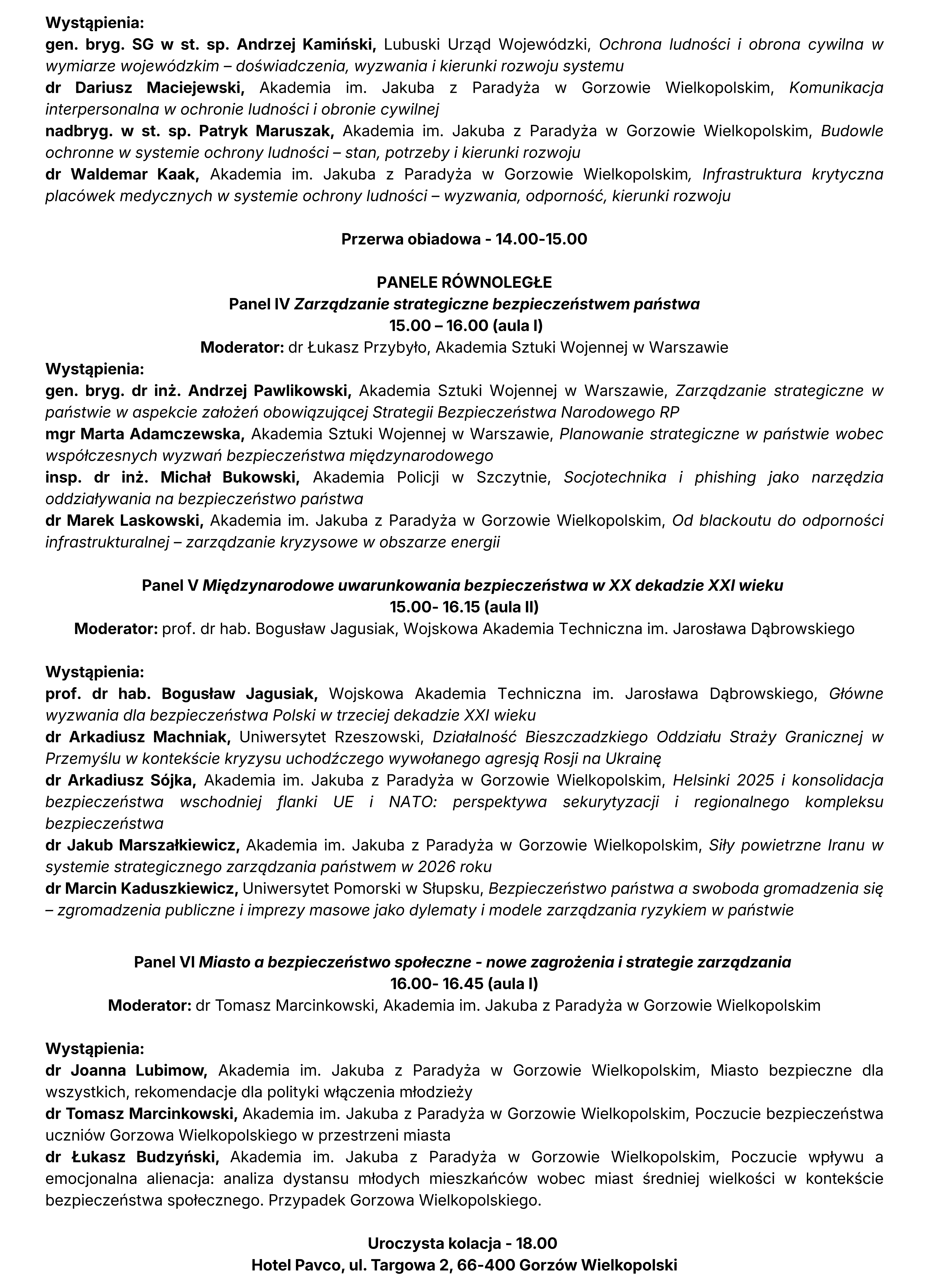Program konferencji strona 2