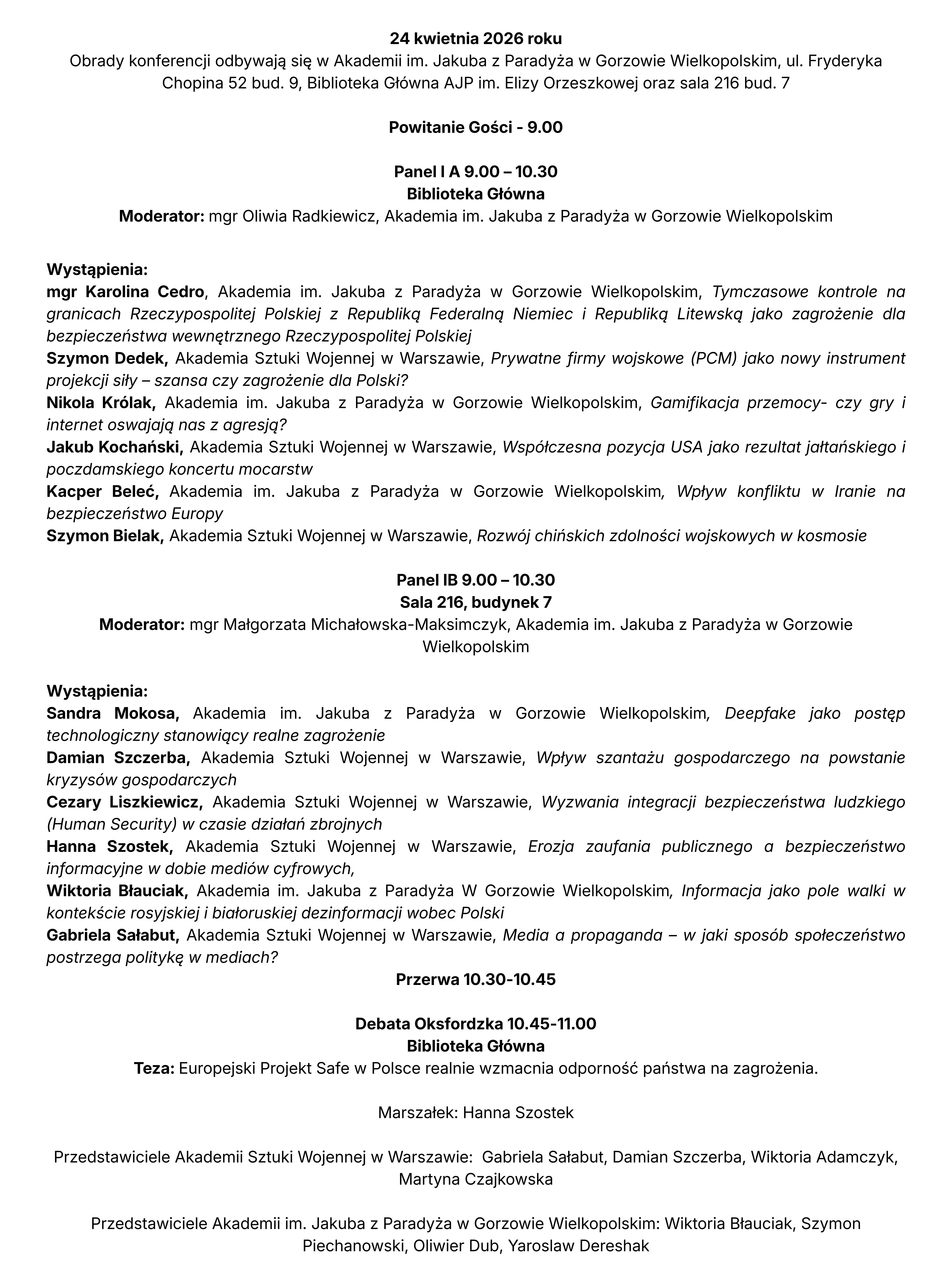 Program konferencji strona 3